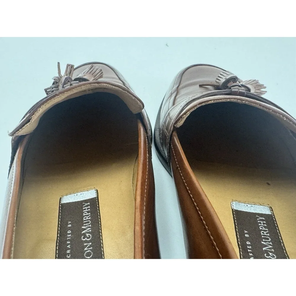 Johnston & Murphy Brown Tasseled‎ Slip On Loafers Dress Casual Shoes 8.5 Medium